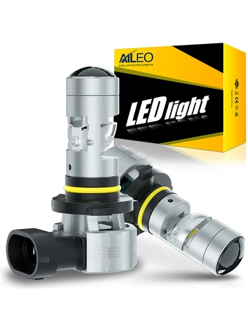 AILEO 2x9005/HB3 светодиодные лампы для фар Canbus с мини-объективом проектора 9006/HB4 для автомобиля, мотоцикла 6500K, белая лампа дальнего/ближнего света