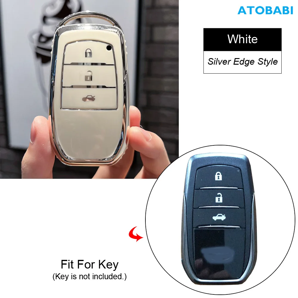 

Чехол для автомобильного ключа из ТПУ, смарт-Чехлы для пульта дистанционного управления, автомобильные аксессуары для Toyota Land Cruiser 300 GR Fortuner Prius Harrier Camry Crown