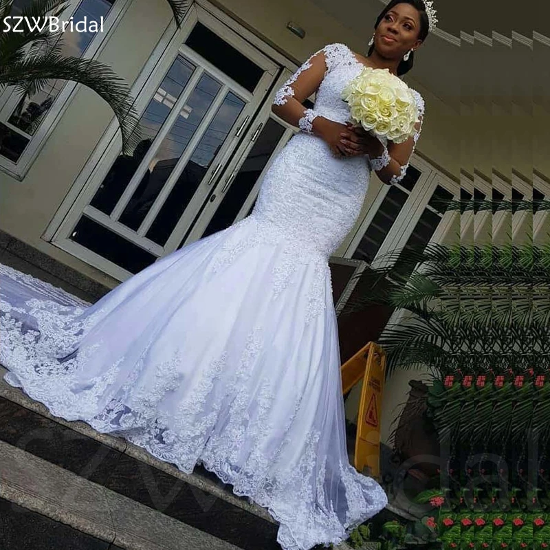 

Женское свадебное платье It's yiiya, белое кружевное платье с длинным рукавом на лето 2022