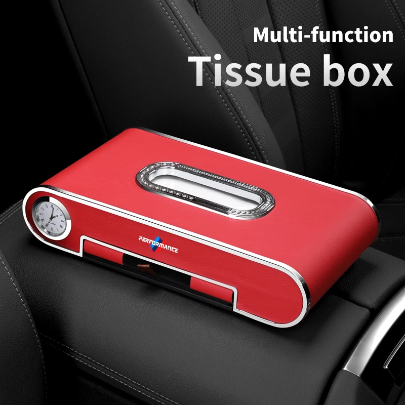 

Car Tissue Box Paper Holder With Telephone Number Plate For BMW M Performance 1 2 3 4 5 6 Series X1 X2 X3 X4 X5 X6 Accessories