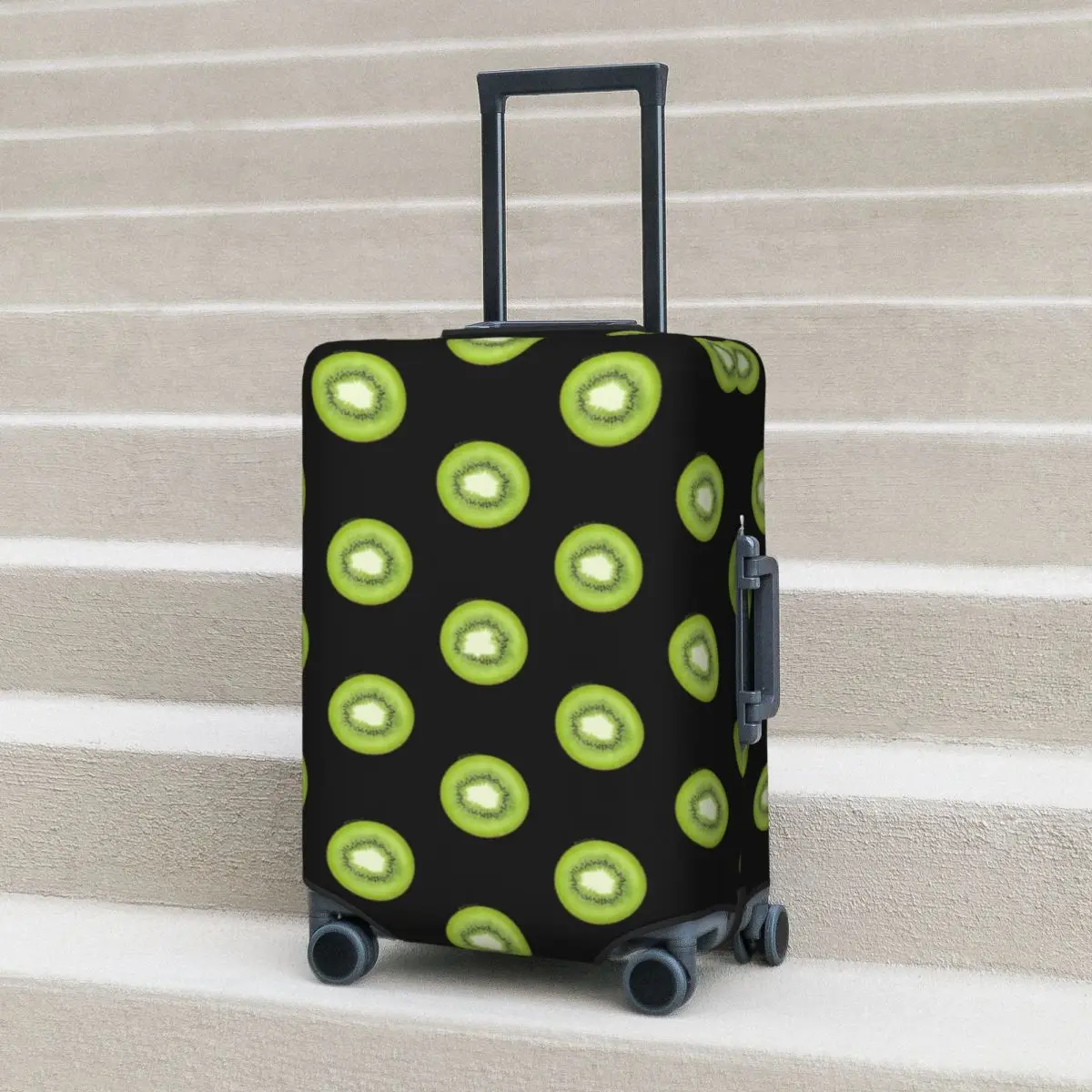 

Kiwi Pattern Suitcase Cover Green Fruit Plant Vacation Cruise Trip Fun Luggage Accesories Protector