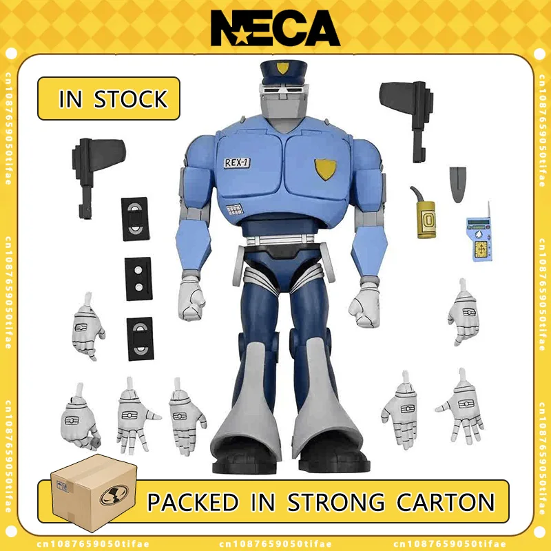 NECA Toys TMNT From The Files Of Pizz Squad Rex-1 Police 7'' Фигурка Оригинальная коллекция аниме-кукол