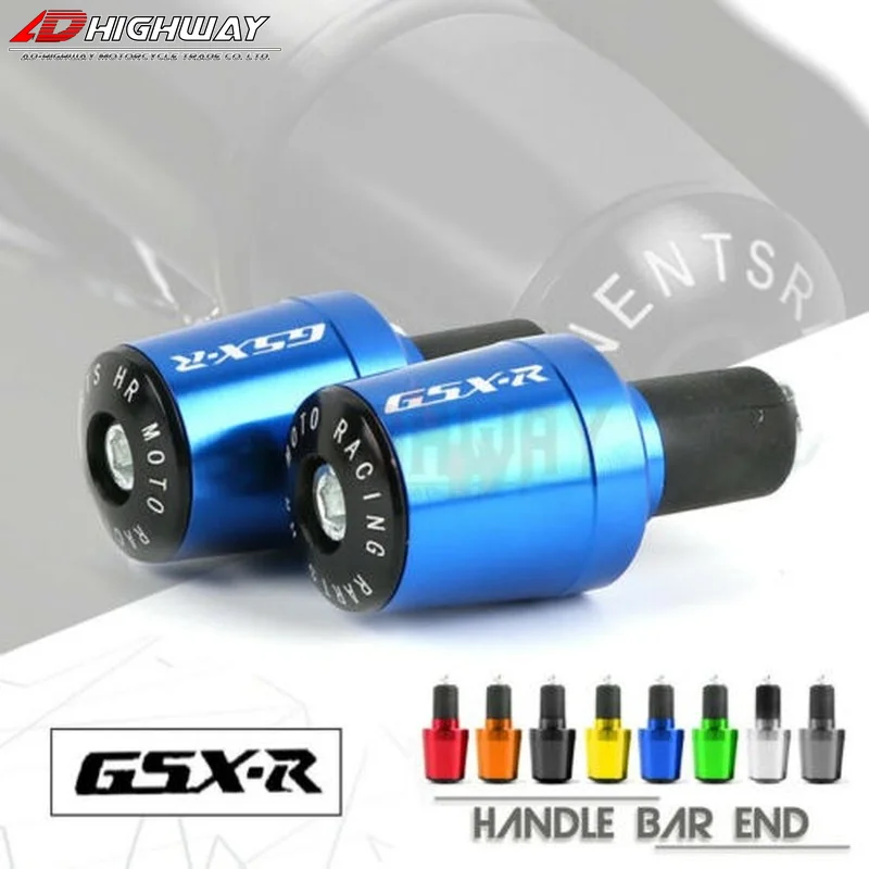 Мотоциклетные CNC 7/8 дюйма 22 мм руль руля Ручки Конец Ручки Крышки вес заглушки для SUZUKI GSXR600 750 1000 GSX250R GSX1300R
