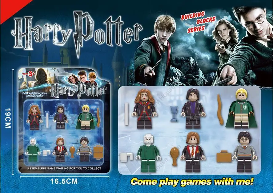 

6pcs/Set Harries Toy Brick Mini Building Blocks Potters Hermione Assembled Toys Figure Dolls Character Children Birthday Gift