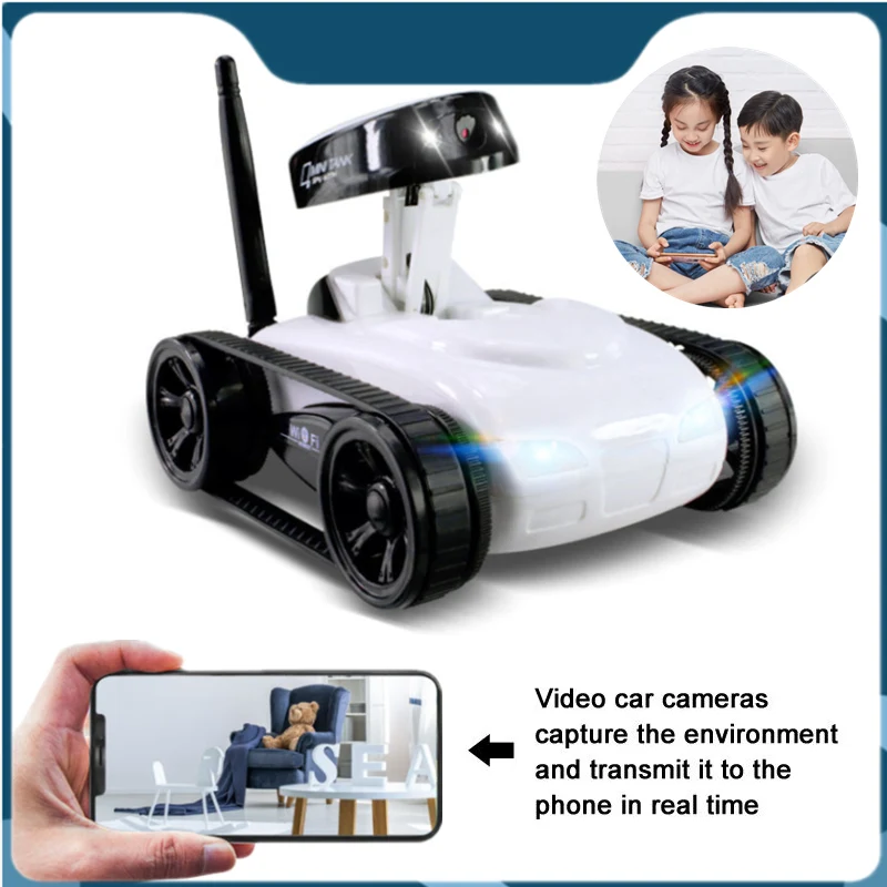 

FPV WIFI RC Car Real-time Quality Mini HD Camera Video Remote Control Robot Tank Intelligent IOS Anroid APP Wireless Toys