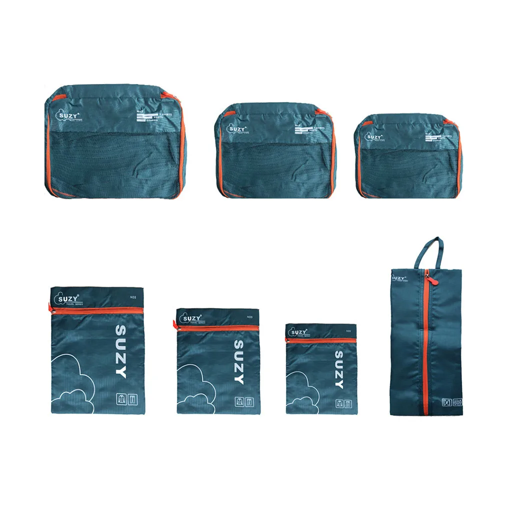 

7 Pieces Travel Storage Bag Packing Organizer Portable Holder Cosmetics