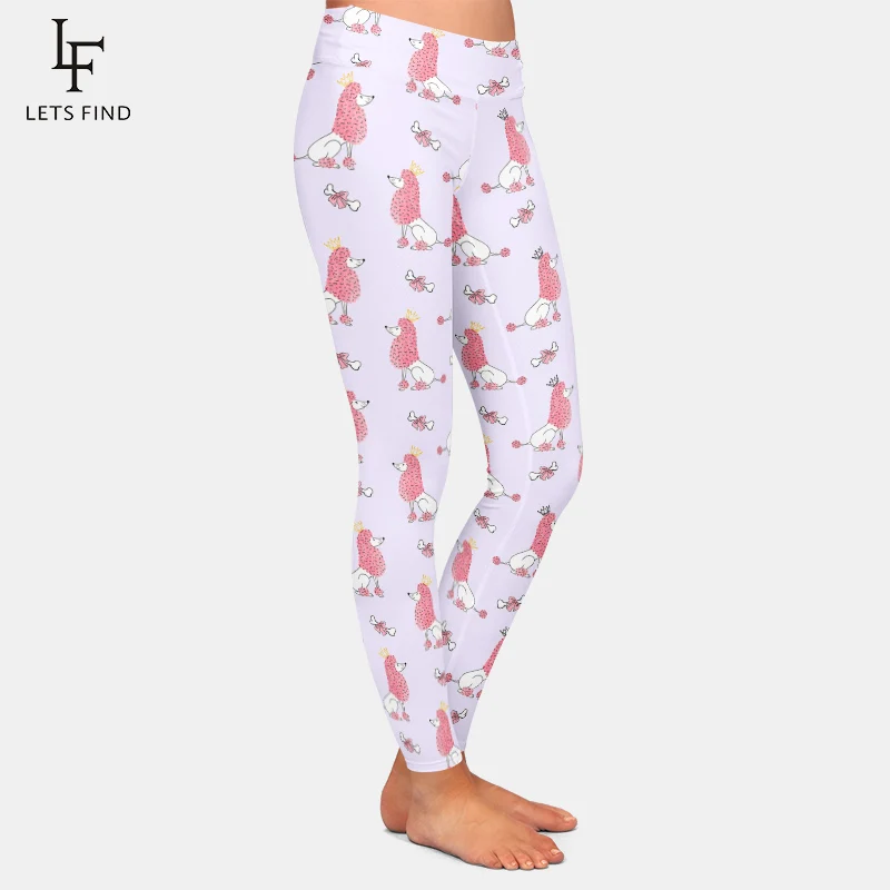 LETSFIND 3D Cartoon Dogs Digital Printing Women Leggings Fashion Fitness  Soft Stretch Comfortable Women Pants