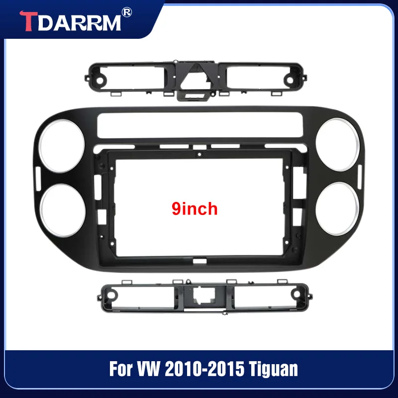 

9/10,1-дюймовый автомобильный радиоприемник, стерео Android, GPS, мультимедийное радио, панель приборной панели, комплект рамки для VW Tiguan 2010-2015