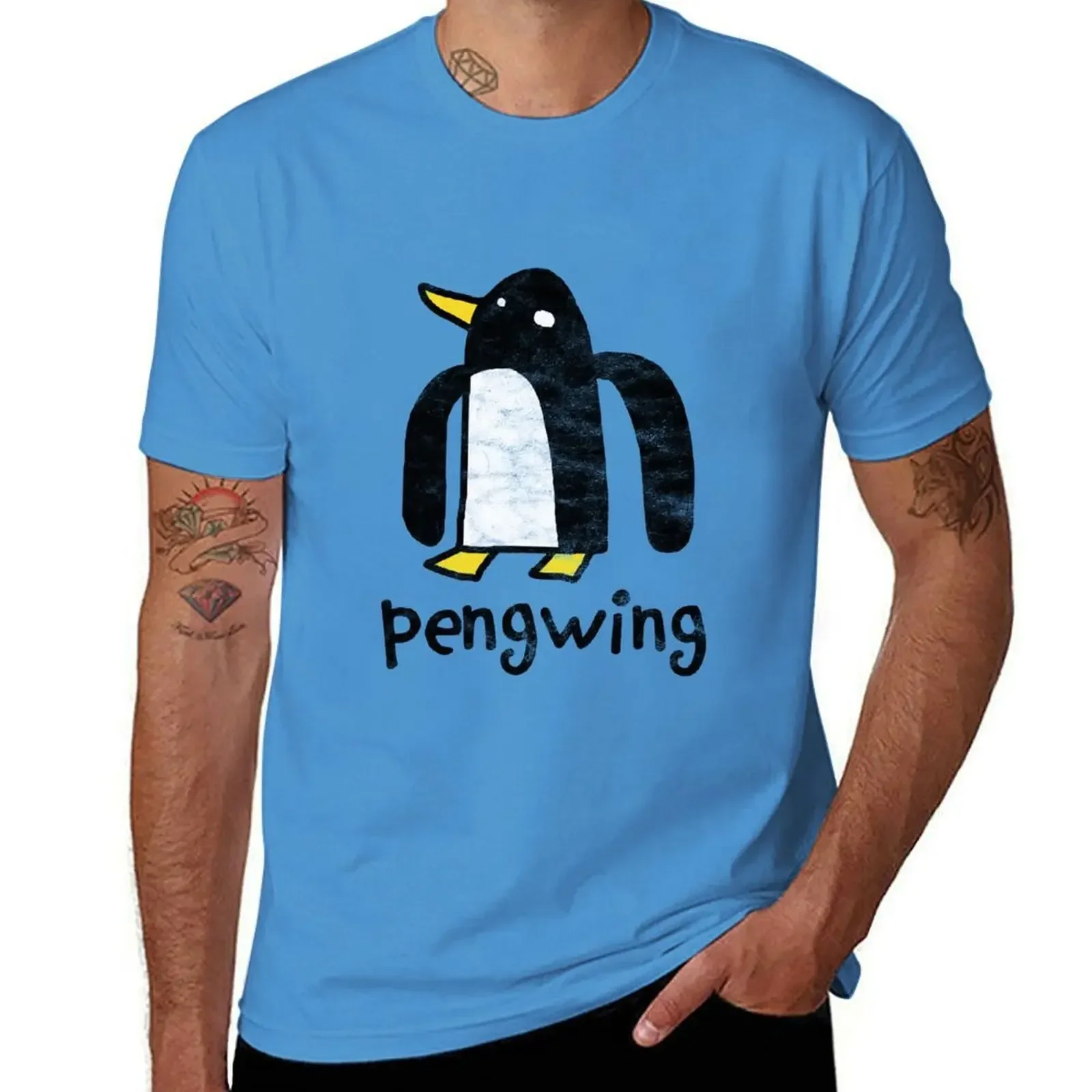 Футболка pengwing винтажная одежда футболки с рисунком в стиле рэпера милая мужская