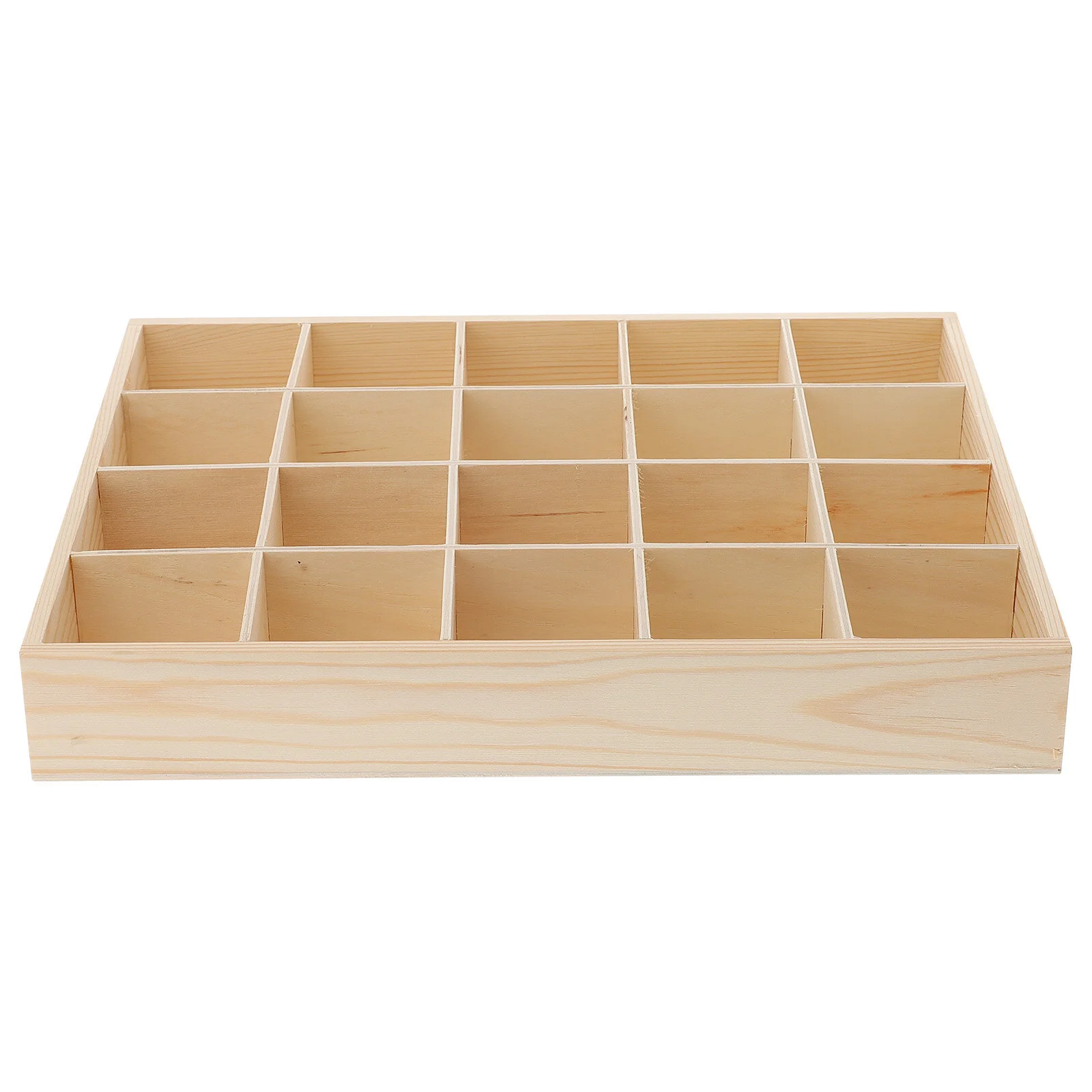 

20 Compartments Finishing Tray Storage Organizer Closet Outdoor Bamboo Miss