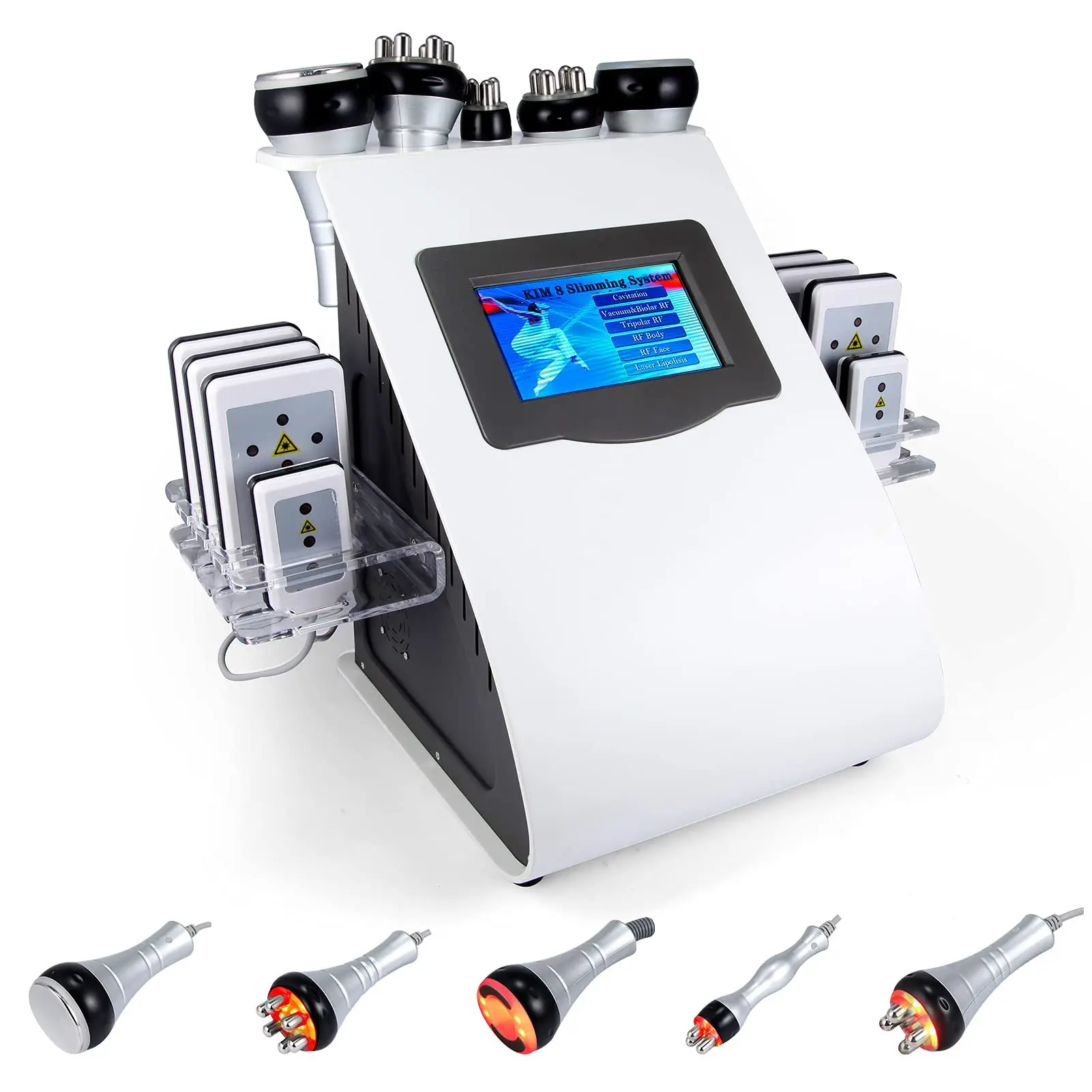 

6 in1 RF Ultrasonic Slimming Cavitation Vacuum lipoLaser Radio Frequency 40K Lipo Liposuction for Spa Fat Burner Slimming Device