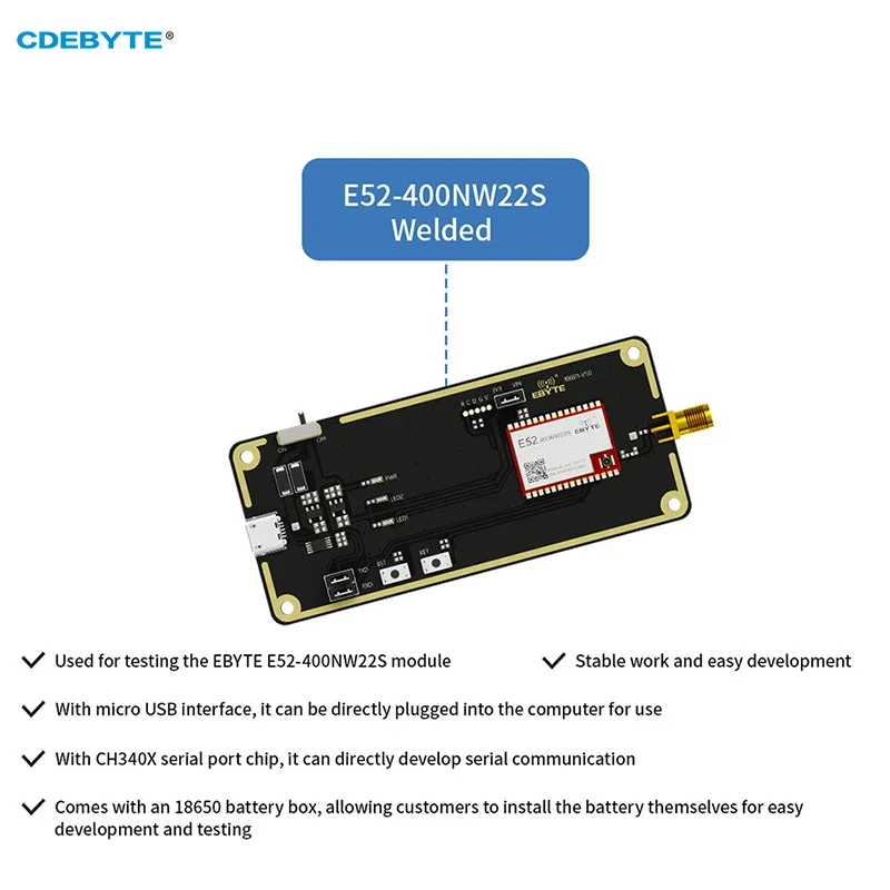 LoRa Mesh беспроводной модуль тестовая плата CDEBYTE E52-400NW22S-TB 433 МГц 22 дБм USB-интерфейс