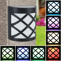 solar wall light outdoor led solar fence light auto onoff solar deck light ip55 waterproof solar step light with rgb colorful l