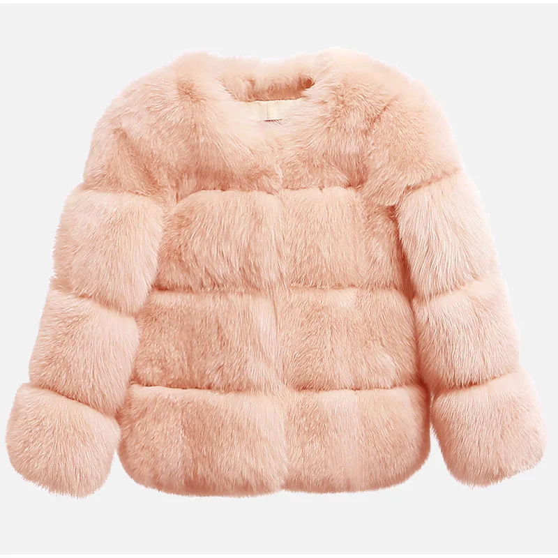 Fluffy Fur Coats Women Winter New Fashion Pink Faux Fur Coat Elegant Thick Warm Outerwear Fake Fur Jacket Chaquetas Mujer