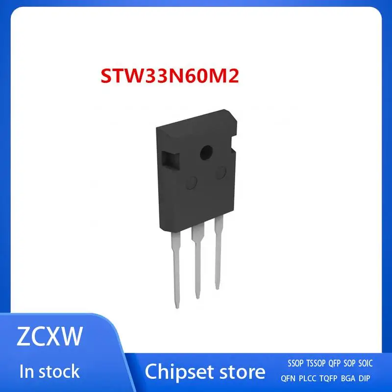 

10 шт./партия STW33N60M2 33N60M2 STW33N60DM2 33N60DM2 TO-247 26A 600V MOSFET