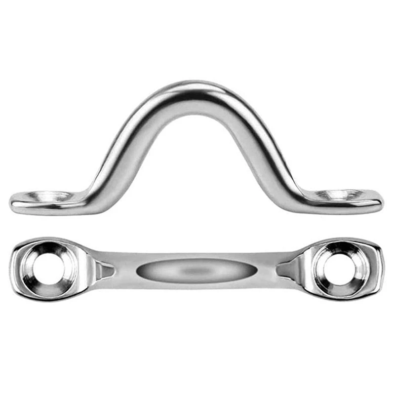 

60Pcs Stainless Steel Peck Plate Eye Plates Ceiling Hook Kayak Eye Plate Kayak Pad For Kayak Canoe, Kayak Canoe Rigging