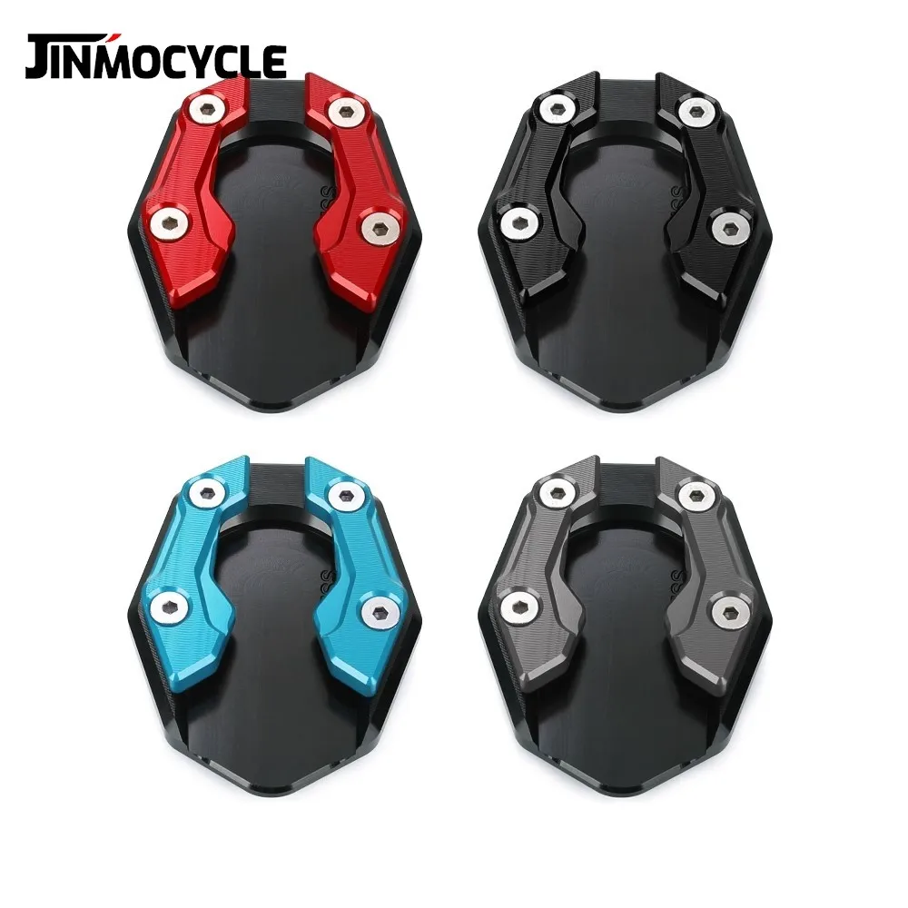Фото Для мотоциклов Yamaha XMAX300, R15 V3, V4, MT15, XMAX125, XMAX 250, 125R, 15MT: Увеличивающая площадь опоры боковая подножка-удлинитель №3