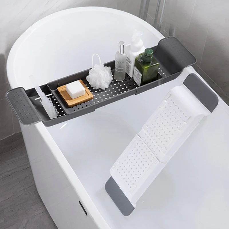 

Bathroom tray Box Retractable multifunctional Makeup accessories rack storage Extendable Shelf Basin bathtub shower kitchen