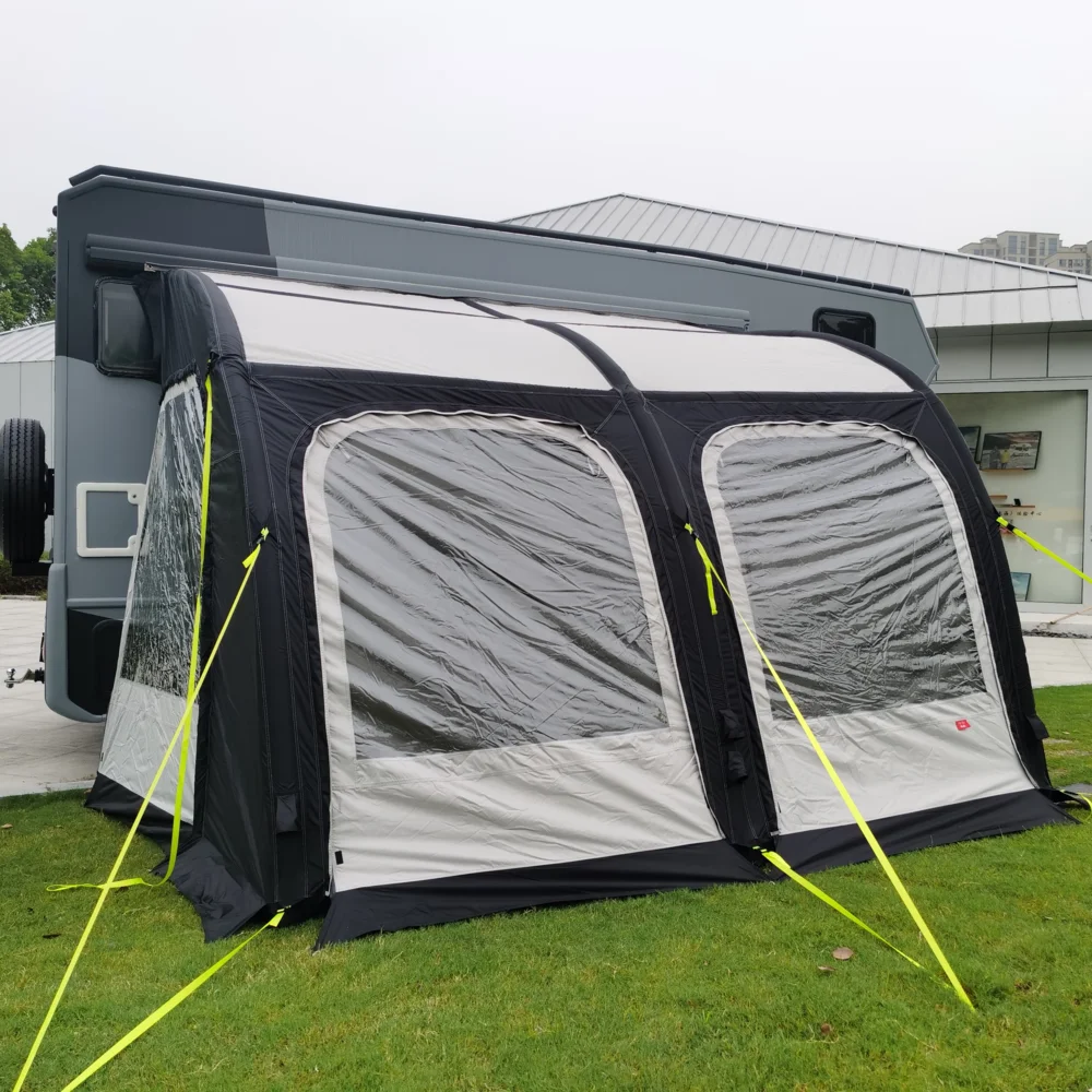 Фото Автомобильный тент сбоку, палатка Toldo Frontal Para Caravana Wohnmobil Vorzelt, палатка для дома на колесах, портативная надувная палатка для кемпинга, маркировка RV Annex №3