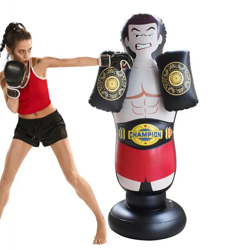 

Боксерская груша для бокса, надувной боксерский мешок для муай-тайского бокса, тренировочная груша для снятия давления, упражнения, штамповочная стойка, оборудование для фитнеса