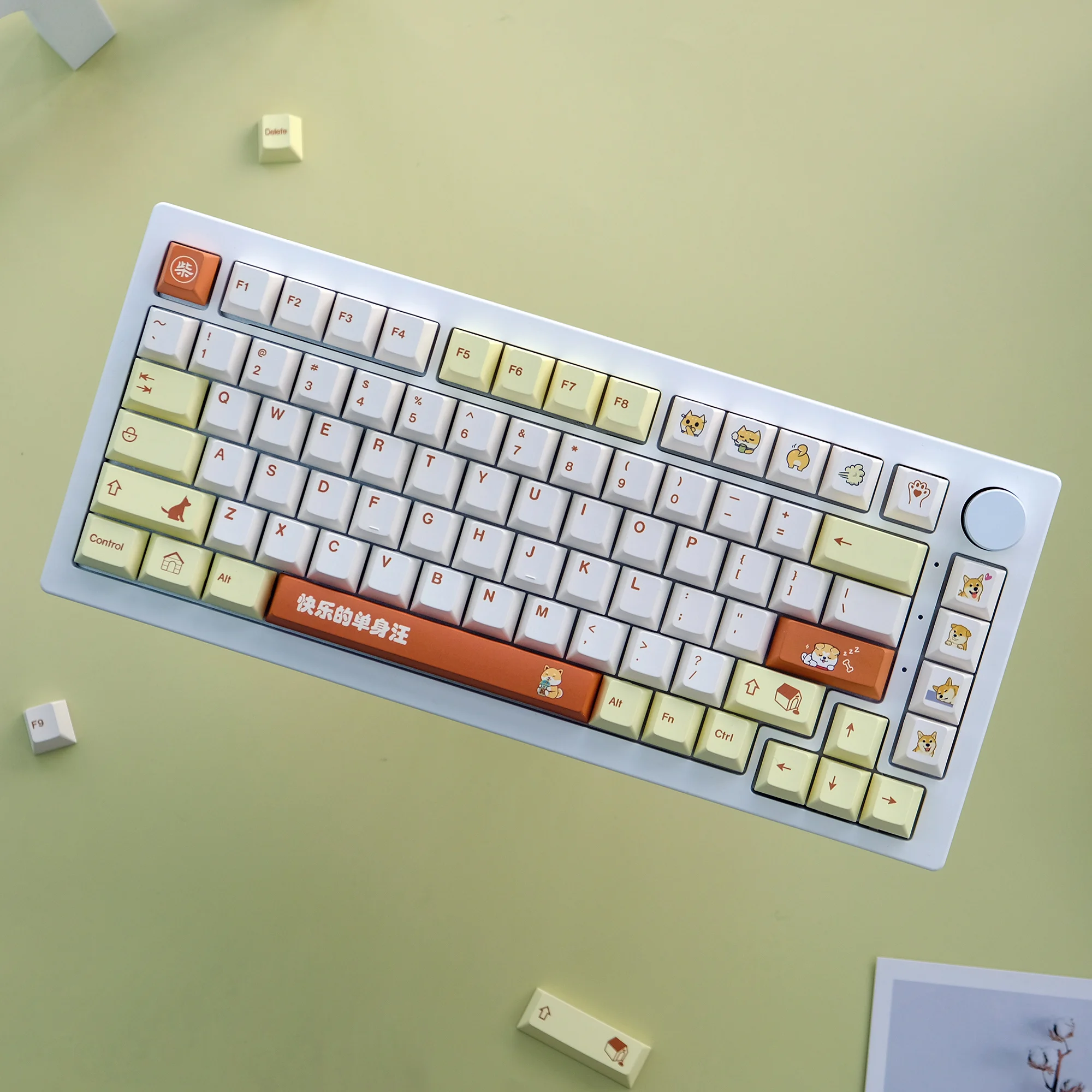 

GMK Shiba Inu Keycaps, 150 Keys PBT Keycaps Cherry Profile DYE-SUB Personalized GMK Keycaps For Mechanical Keyboard