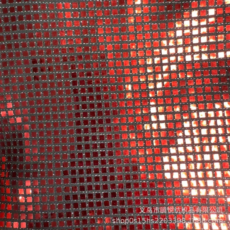 Ткань с пайетками 100x140 см: Металлическая сетка Magic Color Square Lattice, мягкая зеркальная сетка, текстиль для декора, ткань для рукоделия, для сценических костюмов, дизайнерская ткань для вечеринок (art.: 3920d8aeb3aa0) - 3920d8aeb3aa0