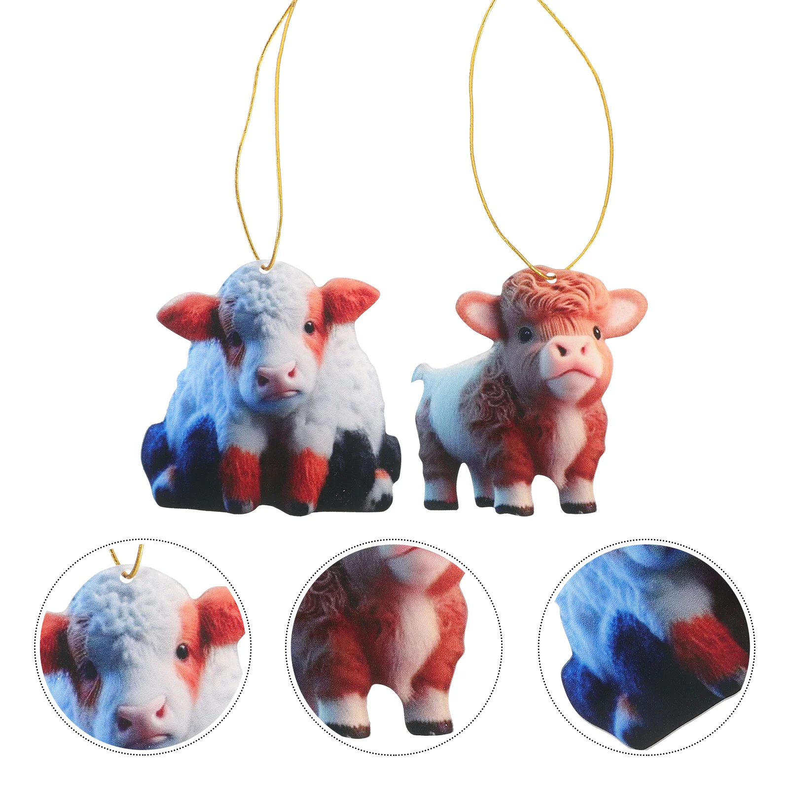 2 шт. Хайлендская корова креативный кулон Yak Plateau украшение акрил (1 + 2) орнамент