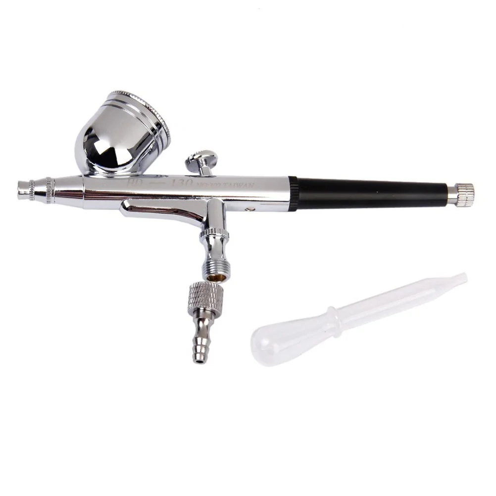 

-130 Dual Action Air Brush Airbrush Spray Nail Paint Tool with 02mm Nozzle Compressor