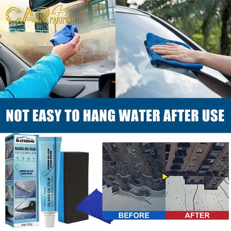

Windshield Oil Water Spot Coating Agent 30g Car Glass Universal Rainproof Agent Film Removing Paste Car Accessories