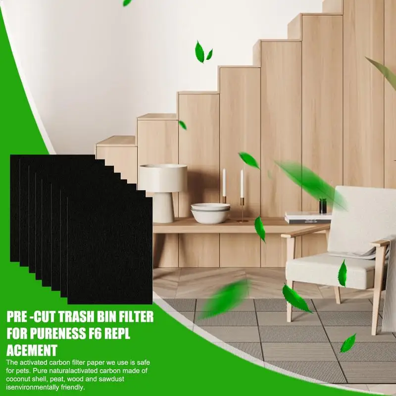 8 шт. фильтр для мусорного бака с активированным углем