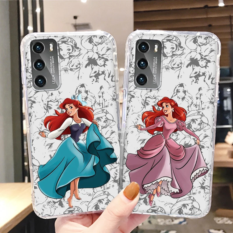 

Princess Rapunzel Transparent Phone Case For Huawei P50 P40 P30 P20 Lite P Smart Z Pro Plus 2019 2021 Cover