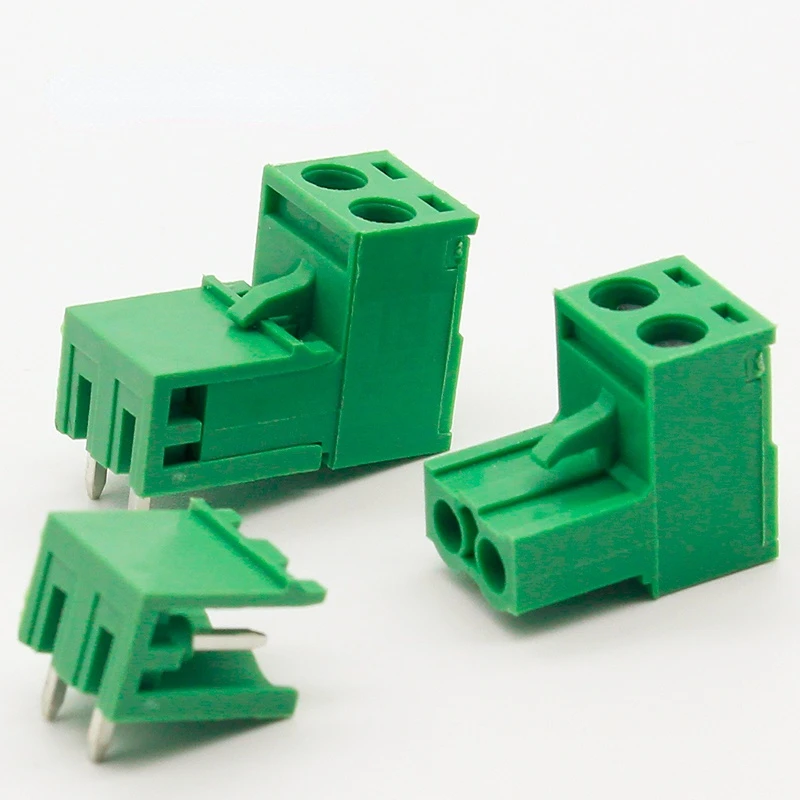 

10 sets ht5.08 2pin Right angle Terminal plug type 300V 10A 5.08mm pitch connector pcb screw terminal block