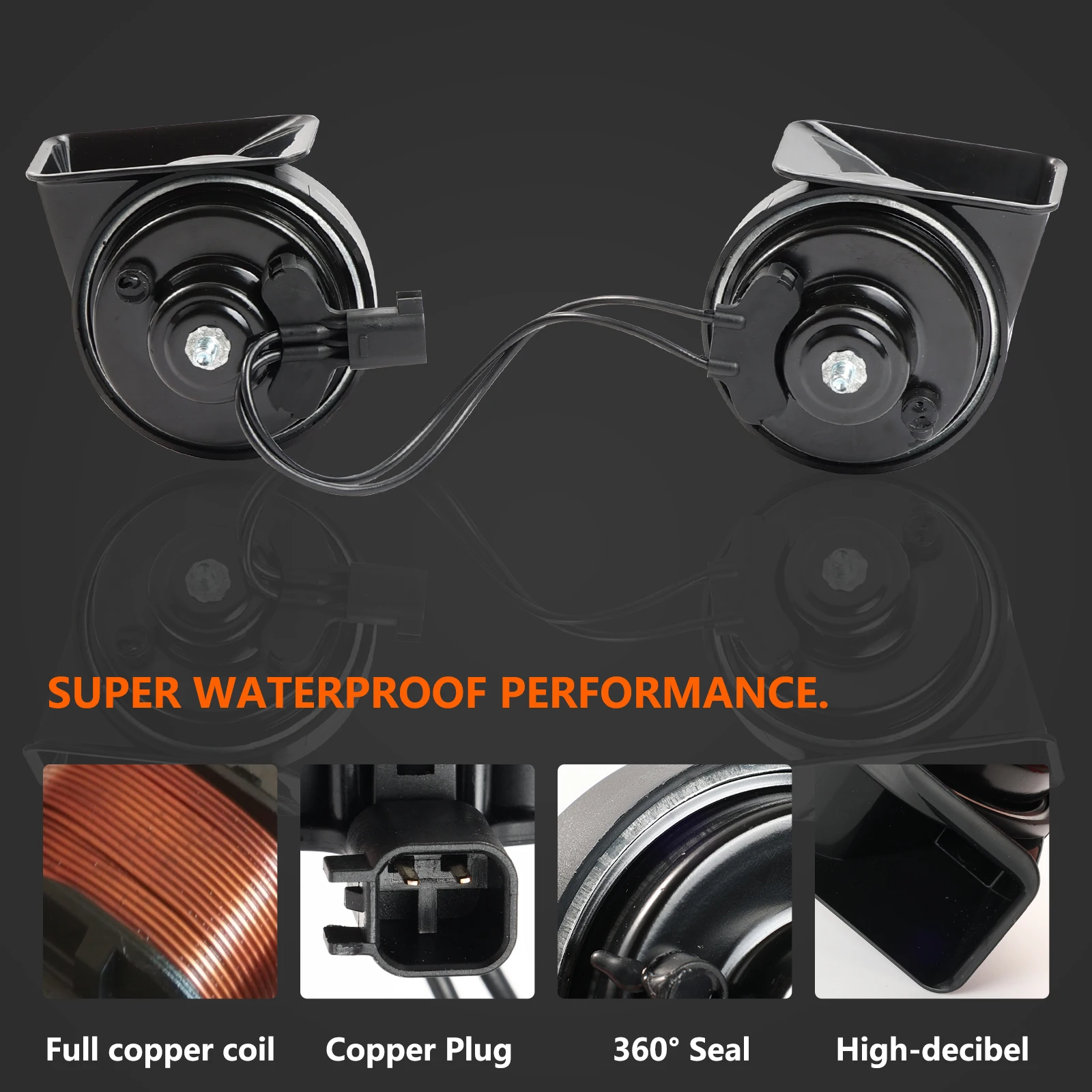 2 шт. 12 В 125 дБ пара громких двухцветных рогов-улитка 95374486 Для Buick LaCrosse Envision Enclave Encore