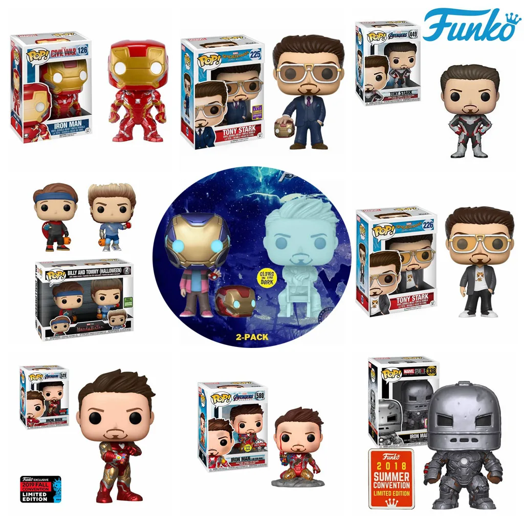 Экшн-фигурки из винила Funko Pop Marvel Железный человек 580 # Тони Старк Морган Старк 2 #338 #226 #529 #