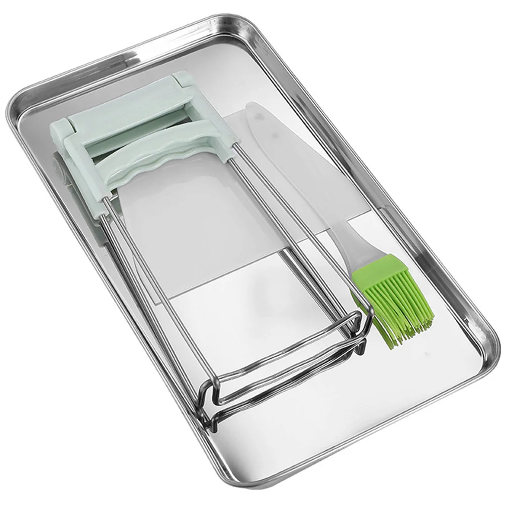 

1 Set Multipurpose Stainless Steel Steam Pan Steamed Vermicelli Roll Food Serving Tray