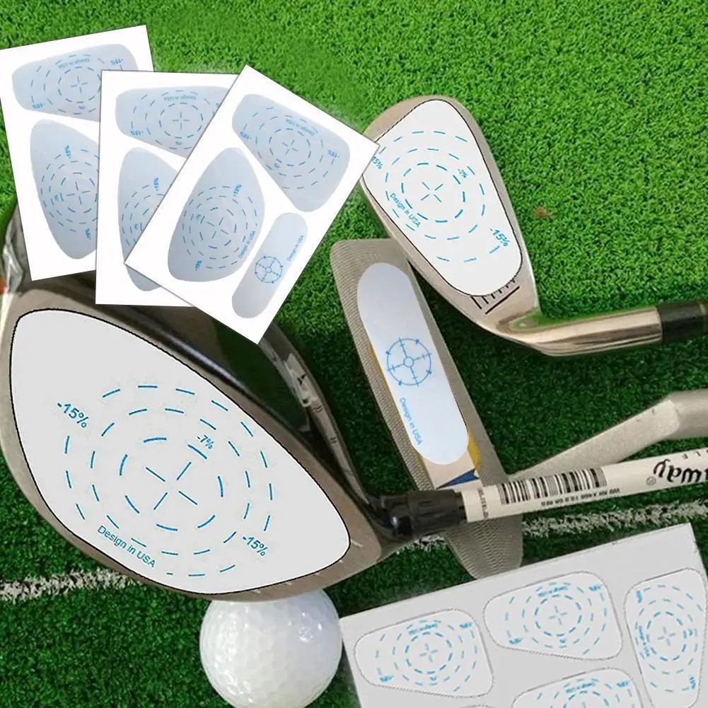 

10Pcs Golf Club Stickers Driver Impact Tape Labels Golf Impact Stickers For Swing Training Irons Putters and Woods