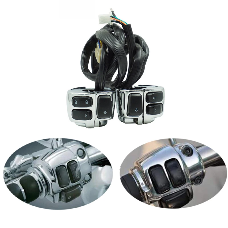 

Motorcycle 25mm Handlebar Control Switch Wiring Harness Horn Turn Signal Light Switch for Harley Davidson Sportster Dyna Softail