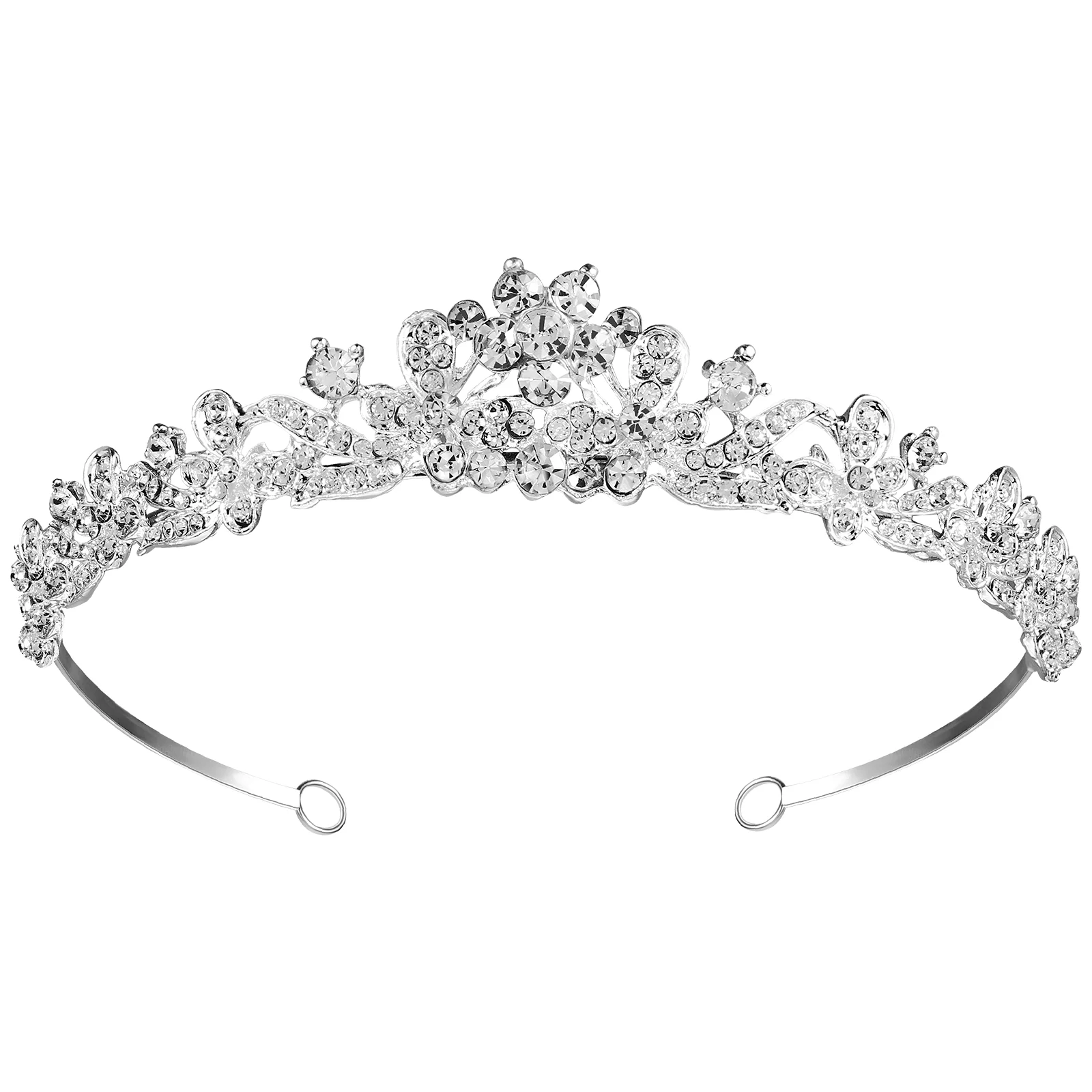 

Bridal Hair Loop Crystal Tiara Headband Accessories Round Rhinestone Tiaras Women Miss Headpiece