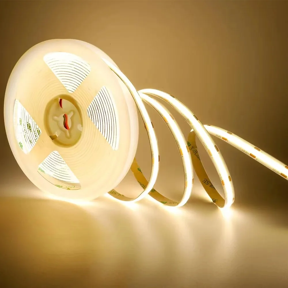 Free Cut Ra90 Высокая яркость 5 мм 8 10 Cct с регулируемой яркостью Tira Led Cob Strip Light 24 В Tape