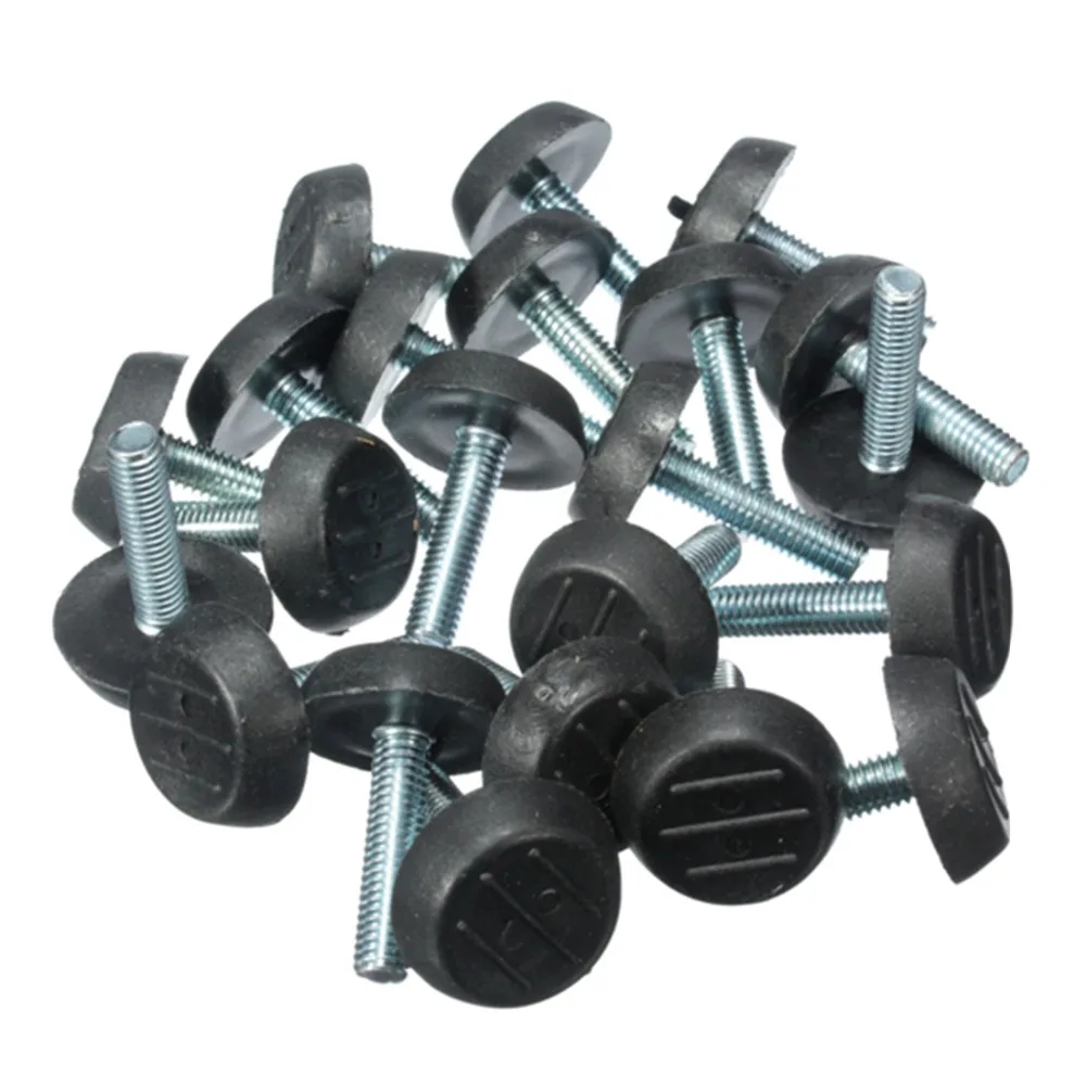 

(Pack of 100pcs ) 23mm Adjustable Screw Leveling Foot Threaded Glide Feet For Home Chair Table M6
