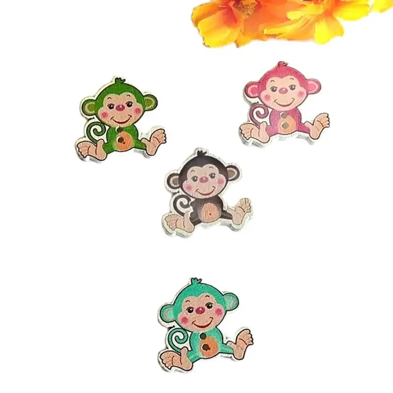 

40 шт./партия, декоративные пуговицы для скрапбукинга, 28x29 мм