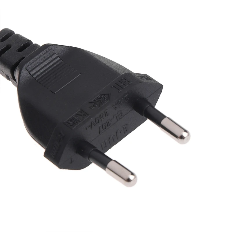 1/2/3/5m 2 Pin Euro Plug to Right Angle Turn Left Figure 8 C7 Plug Power Cable Drop Shipping images - 6