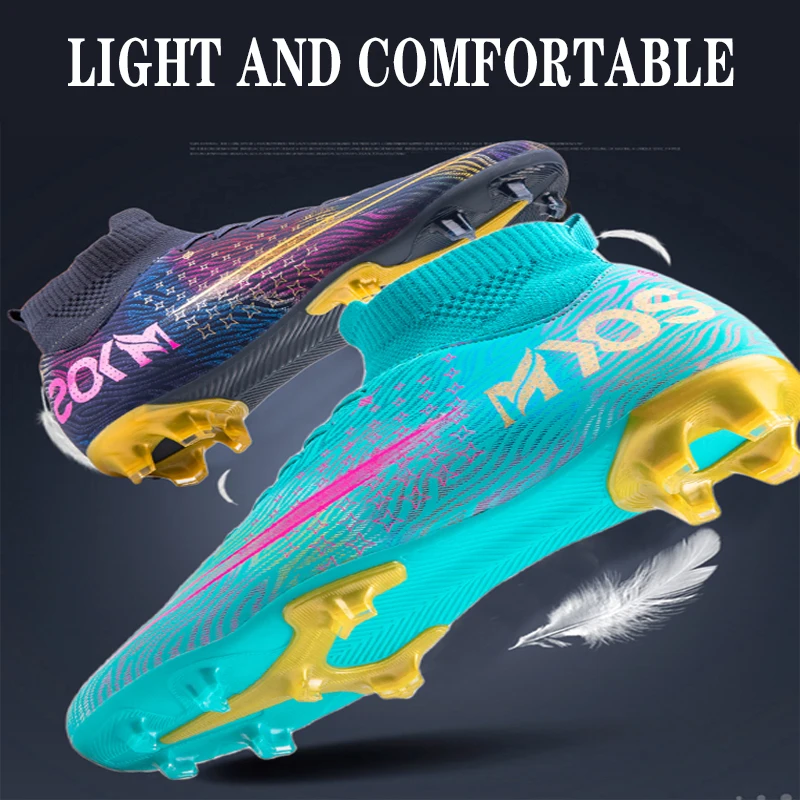 High Quality Men Football Boots 2022 Summer New Professional High Ankle Soccer Shoes FG/TF Outdoor Sport Futsal Soccer Cleats