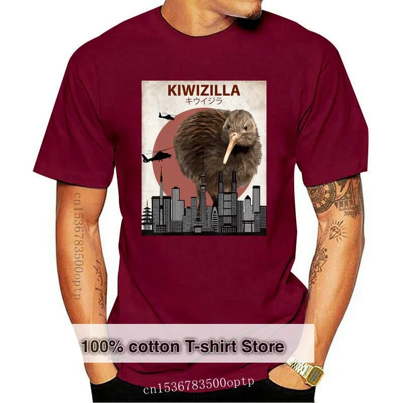 

New Hot sale Fashion 100% cotton Kiwizilla Funny Kiwi T-Shirt 2021 Zealand Bird Lovers Gift Tee shirt