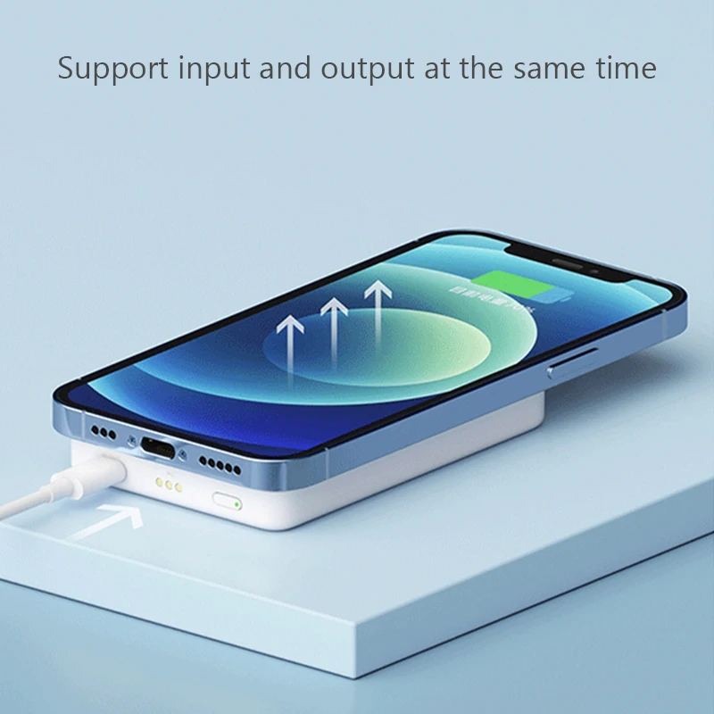 Cena Dla IPhone 12 13 14 Pro Mag-safe Bezprzewodowa ładowarka Xiaomi Magnetyczny Bezprzewodowy Bank Mocy 5000mAh P05ZM