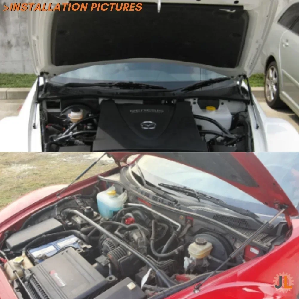 Qty(2) Стойки капота для Mazda RX-8 (SE3P) 2003-2012 модифицированные газовые пружины переднего