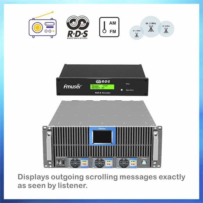 

FMUSER 3500W RDS FM Transmitter Radio Data System Broadcasting (3.5KW FM Transmitter + RDS Encoder)