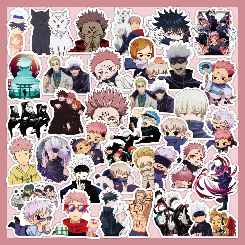 

60pcs Cartoon Anime Jujutsu Kaisen Doodle Stickers