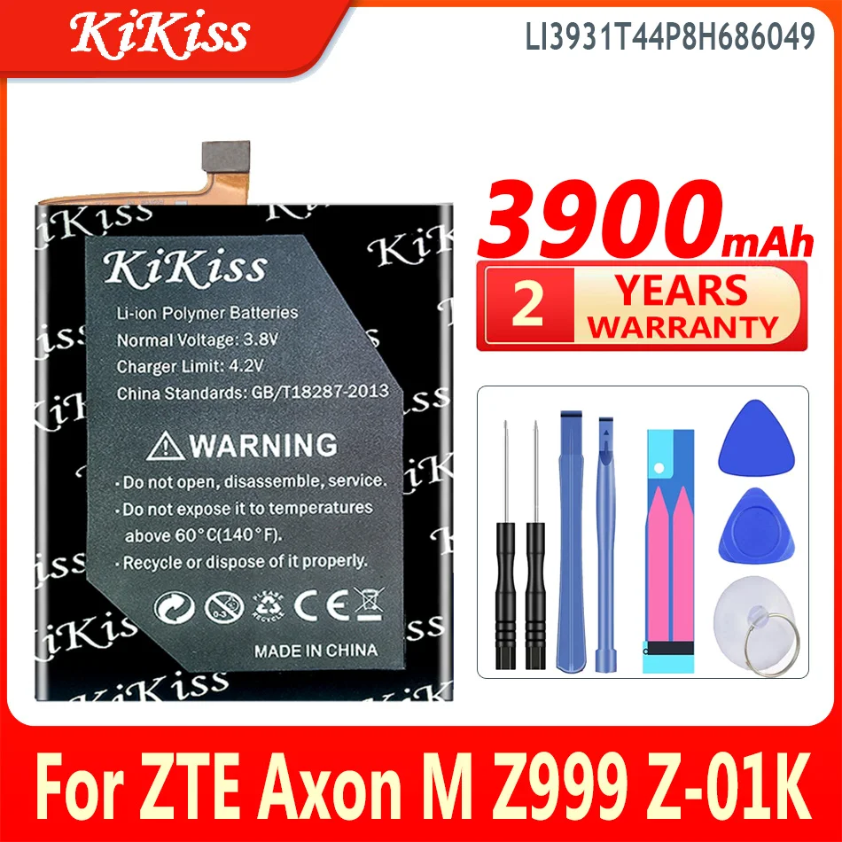 

3900mAh KiKiss Powerful Battery LI3931T44P8H686049 For ZTE Axon M Z999 Z-01K Mobile Phone Bateria