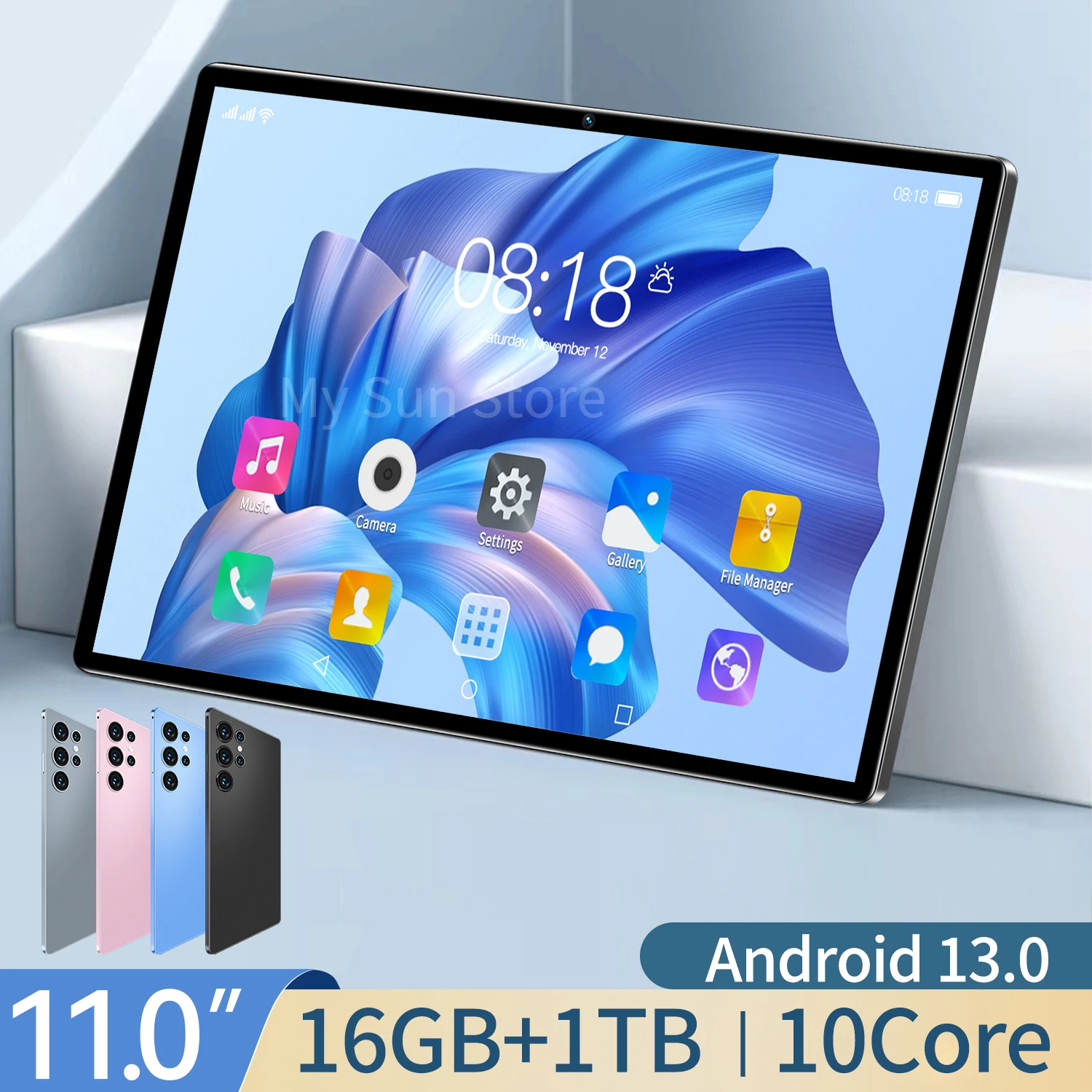 

2023 New Tablet 10.1 11 12 inch Android 13.0 16 GB RAM 512GB ROM Dual SIM Dual Standby WIFI Google Play Worldwide Edition